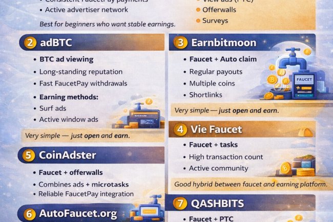 Top 10 Trusted FaucetPay Sites That Pay in BTC (2026 Guide)